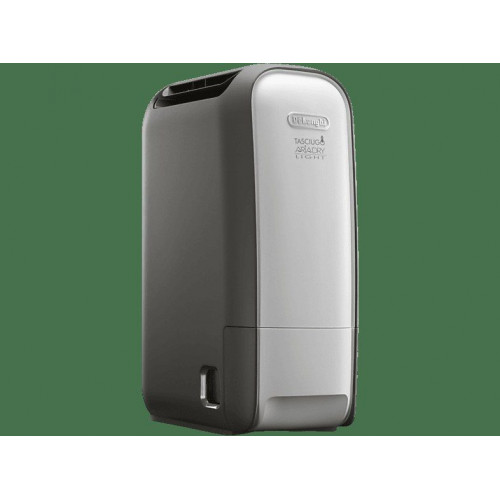 Deshumidificador - De'Longhi Tasciugo AriaDry Light DNS80, Extracción 7.5 l/día, Depósito de 2,8 l, Superficia de 85 m³, Pantalla LCD, Ionizador, Gris