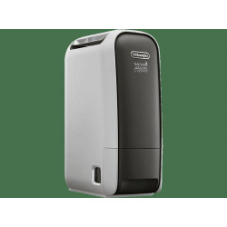 Deshumidificador - De'Longhi Tasciugo AriaDry Light DNS65, Extracción de 6 l/día, Depósito de 2.8 l, Superficie máxima 75 m³, Ionizador, Gris