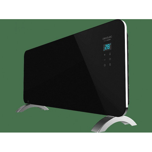 Convector - Cecotec Ready Warm 6770 Crystal Connection, 2000 W, LED, Placa decristal, Wi-Fi, Negro