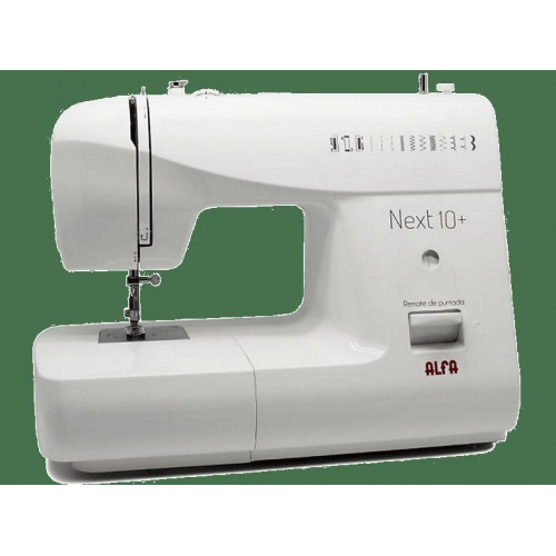 Máquina de coser - Alfa NEXT 10+, 12 puntadas, Luz Led, Blanco