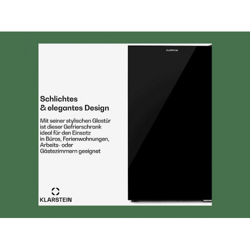 Mini congelador - KLARSTEIN Pluto 65L, 84,50 cm, Negro