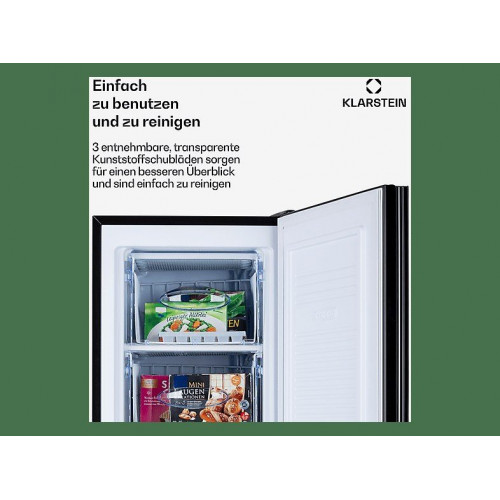 Mini congelador - KLARSTEIN Pluto 65L, 84,50 cm, Negro