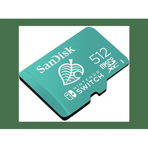 Tarjeta micro SDXC - SanDisk Licencia Nintendo®, 512 GB, Para Nintendo Switch 1, Lite, Oled, 100 MB/s, U3, C10, Verde