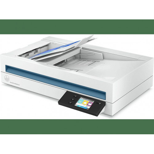 Escáner  - 20G07A#B19 HP, 1200 x 1200 DPI dpi, Velocidad de escaneo ADF (b/n, A4):40 ppm, Velocidad de escaneo ADF duplex (b/n, A4):80 ipm, Velocidad de escaneo ADF duplex  (color, A4):80 ipm, Wi-Fi, Blanco