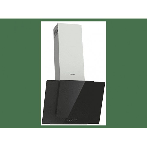 Campana decorativa - Hisense CH6IN6BXBG, 3 Velocidades, 650 m³/h, Luz LED, 60 cm, Cristal Negro