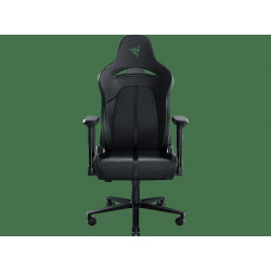 Silla gaming - Razer Enki X, Reposabrazos 2D, Carga máxima 136 kg, Cuero sintético, Arco lumbar, Negro/Verde