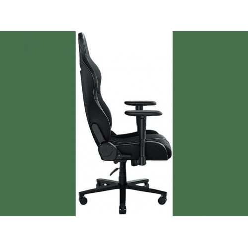 Silla gaming - Razer Enki X, Reposabrazos 2D, Carga máxima 136 kg, Cuero sintético, Arco lumbar, Negro/Verde