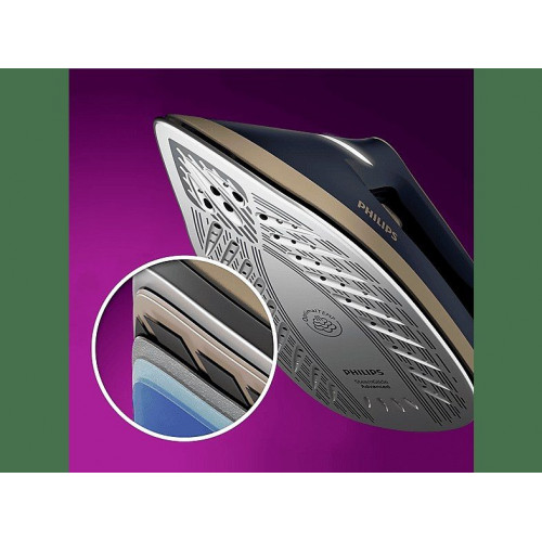 Centro de planchado - Philips PerfectCare Serie PSG6066/20, 2400W, 130 g/min, 1.2l, OptimalTEMP, Hierro, Gris