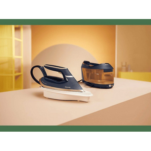 Centro de planchado - Philips PerfectCare Serie PSG6066/20, 2400W, 130 g/min, 1.2l, OptimalTEMP, Hierro, Gris