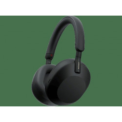 Auriculares inalámbricos - Sony WH-1000XM5B, Estuche rígido, Cancelación ruido, 30h, Hi-Res, Carga Rápida, Llamada Nítida, Bluetooth, Diadema, Negro