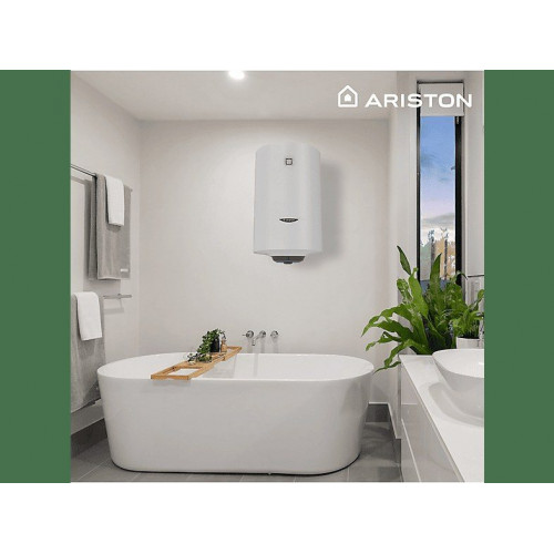 Termo eléctrico - Ariston BLU1 R 80L, 1500 W, 8 bar, Capacidad 80 l, Compatible con plantilla Instafix, Calderín con tratamiento a 850ºC, Blanco