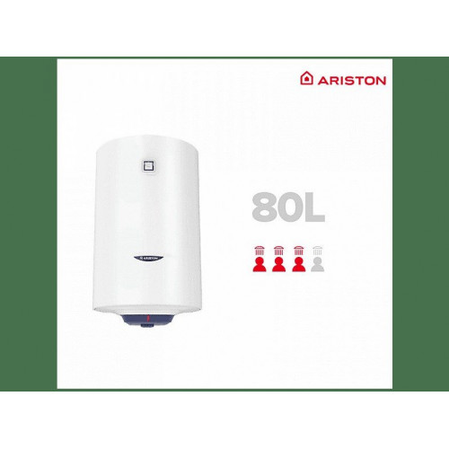 Termo eléctrico - Ariston BLU1 R 80L, 1500 W, 8 bar, Capacidad 80 l, Compatible con plantilla Instafix, Calderín con tratamiento a 850ºC, Blanco