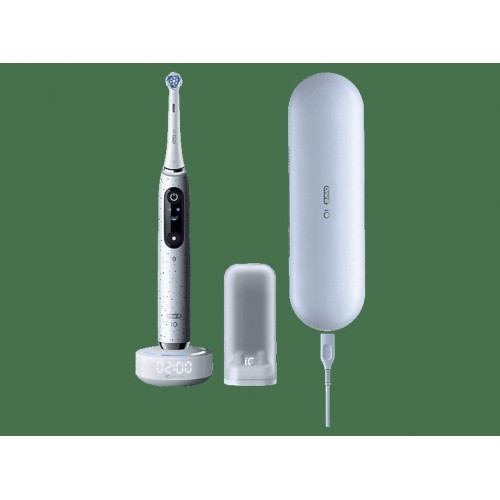Cepillo eléctrico - Oral-B iO 10, 1 Cabezal, Con app y guía en tiempo real 3D, Estuche De Viaje De Carga, Diseñado Por Braun, Blanco