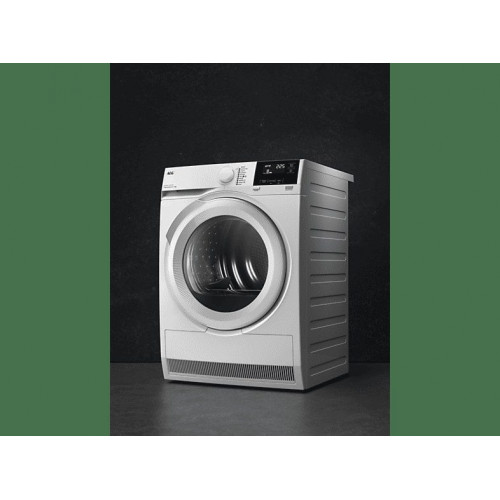 Secadora bomba de calor - AEG TR818A2OB, 8 kg, 10 programas, SensiDry, MixDry, Blanco