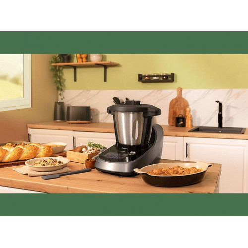 Robot de cocina - Cecotec Mambo Touch con Jarra Habana, 1600W, 3.3 l, 37 Funciones, Wi-Fi, TFT 5”, Negro