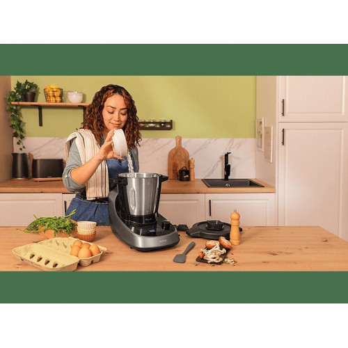 Robot de cocina - Cecotec Mambo Touch con Jarra Habana, 1600W, 3.3 l, 37 Funciones, Wi-Fi, TFT 5”, Negro