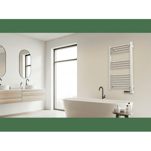 Toallero eléctrico - Cecotec ReadyWarm 9100 Smart Towel White, 500 W, 3 Modos, Pantalla LED, Táctil, Programable, Blanco