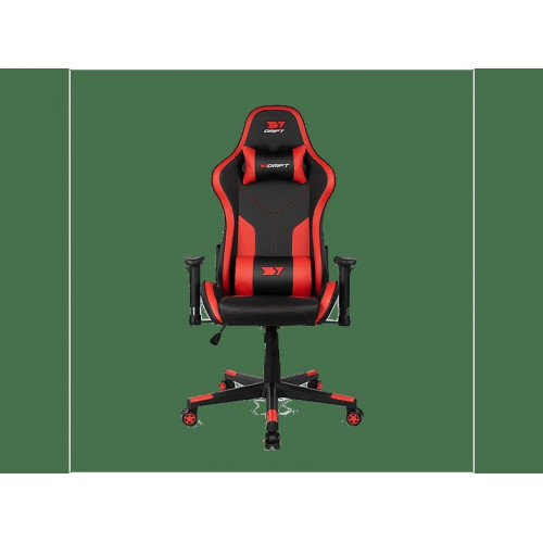 Silla gaming - Drift DR90 Pro V8, 2D (regulable en altura y anchura), Hasta 150 kg, Rojo