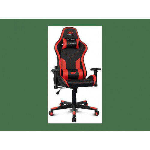 Silla gaming - Drift DR90 Pro V8, 2D (regulable en altura y anchura), Hasta 150 kg, Rojo
