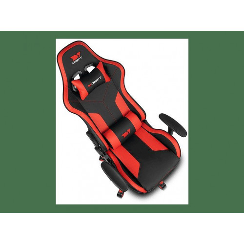 Silla gaming - Drift DR90 Pro V8, 2D (regulable en altura y anchura), Hasta 150 kg, Rojo