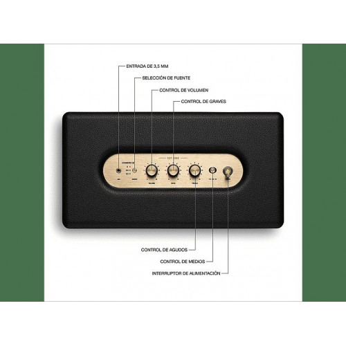 Altavoz bluetooth - Marshall Stanmore III, 50 W, Bluetooth 5.2, Negro