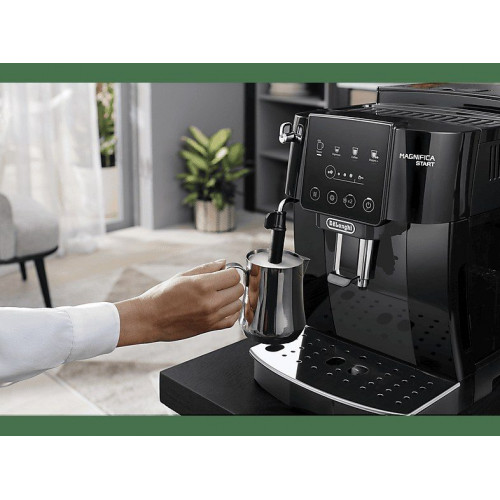 Cafetera superautomática - De'Longhi Magnifica Start ECAM220.21.BG, Molinillo integrado, Sistema Thermoblock, Vaporizador, 1450 W, 15 bar, Negro