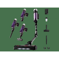 Aspirador escoba - Rowenta RH2039WO X-Force Flex 9.60 Allergy, 200 W, 0.4 L, 45 min, Tecnol. Ciclónica, 3 modos, Multisuperficie, Ultraligera, Púrpura