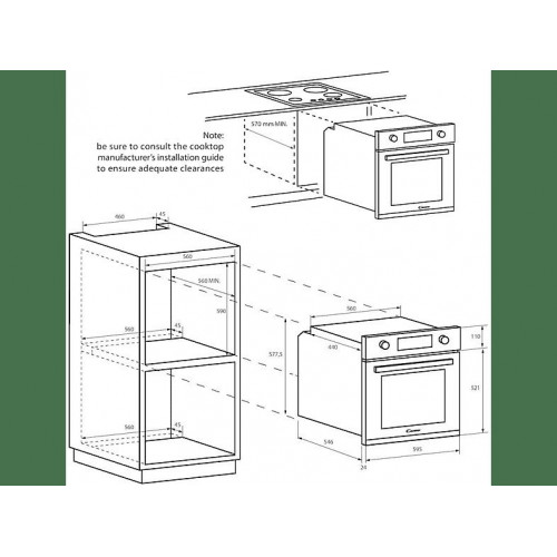 Horno - Candy Idea FIDC X625 L, Multifunción, Aquálisis, 60cm, 70 L, 8 funciones, Display con timer touch, Guía telescópica, Inox