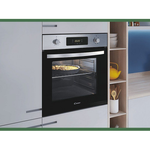 Horno - Candy Idea FIDC X625 L, Multifunción, Aquálisis, 60cm, 70 L, 8 funciones, Display con timer touch, Guía telescópica, Inox