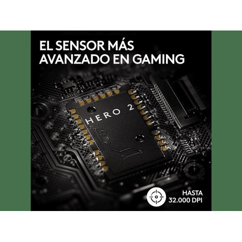 Ratón gaming - Logitech G Pro X Superlight 2, Lightspeed, Inalámbrico-USB, 32.0000 ppp, PC-Mac, Botones personalizables, Interruptores híbridos, Negro