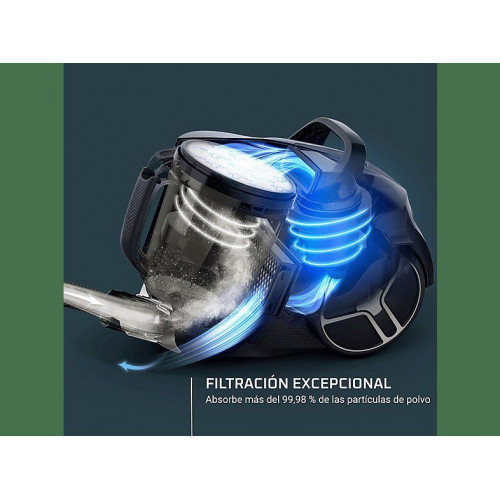 Aspirador sin bolsa - Rowenta Compact Power XXL RO4B75, 900W, 2.5 L, Filtrado Ciclónico 3 niveles, Radio 8.8 m, Kit Limpieza, Especial Mascotas, Negro