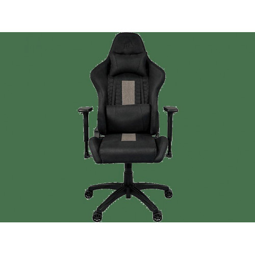 Silla gaming - Corsair TC100 Relaxed, Transpirable, Reposabrazos 2D, Inclinación 160°, Negro y gris