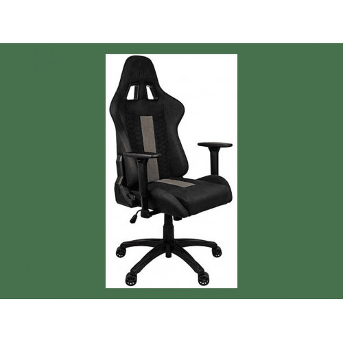 Silla gaming - Corsair TC100 Relaxed, Transpirable, Reposabrazos 2D, Inclinación 160°, Negro y gris