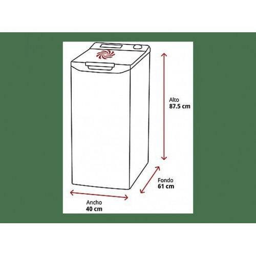 Lavadora carga superior - Midea MF100T70B/W-ES, 7 kg, 1200 rpm, 15 Programas, Monitor LED, Blanco