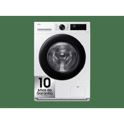 Lavadora carga frontal - Samsung WW90CGC04DAEEC, 9 kg, 1400 rpm, EcoBubble™, Función WiFi con SmartThings, Blanco
