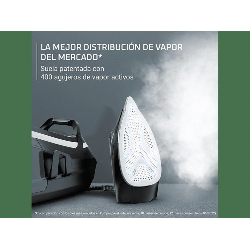 Centro de planchado - Rowenta Eco Steam Pro DG9621, 2800 W, 7.8 bar, 140 g/min, Golpe Vapor 500 g/min, 1.3 L, Suela Microsteam 400 HD 3D Laser, Verde