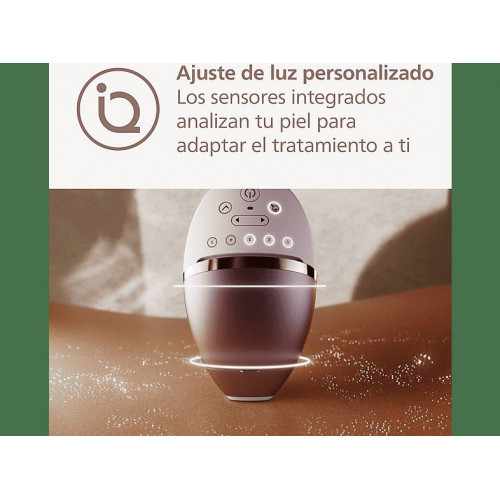 Depiladora IPL - Philips Lumea S8000 BRI945/00, Luz Pulsada en Casa, Con app, Uso con cable, 2 Cabezales, Sensor de Piel Inteligente