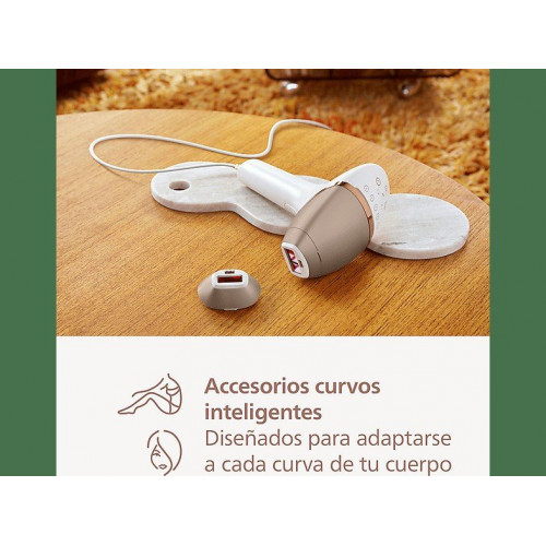 Depiladora IPL - Philips Lumea S8000 BRI945/00, Luz Pulsada en Casa, Con app, Uso con cable, 2 Cabezales, Sensor de Piel Inteligente