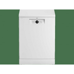 Lavavajillas - Beko BDFN26640WC, 16 servicios, 6 programas, 60 cm, Tercera bandeja, Corner Intense, Fast+, Blanco