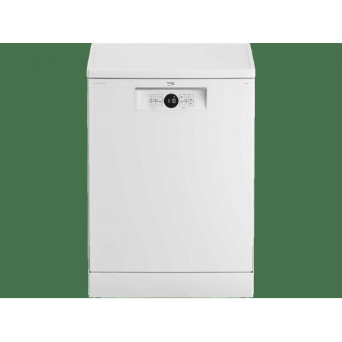 Lavavajillas - Beko BDFN26640WC, 16 servicios, 6 programas, 60 cm, Tercera bandeja, Corner Intense, Fast+, Blanco