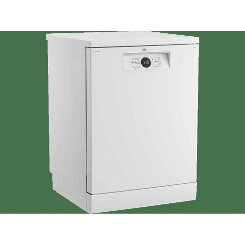 Lavavajillas - Beko BDFN26640WC, 16 servicios, 6 programas, 60 cm, Tercera bandeja, Corner Intense, Fast+, Blanco