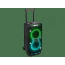 Altavoz de gran potencia - JBL PartyBox Stage 320, 240W, Con batería, Autonomía 18h, Portátil para fiestas, Asa telescópica, Ruedas, Bluetooth