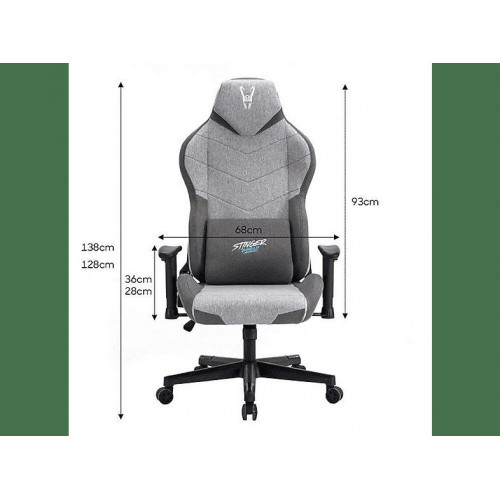 Silla gaming - Woxter Stinger Station Titan, 2D (regulable en altura y anchura), Clase 4, Tejido Antimanchas, Light
