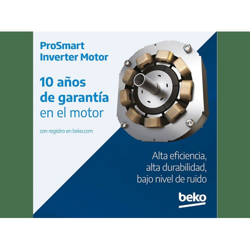Congelador vertical - Beko B3RFNE314W, 286 l, 186.5 cm, No Frost, SmoothFit™, Puerta reversible, Motor ProSmart Inverter, Blanco