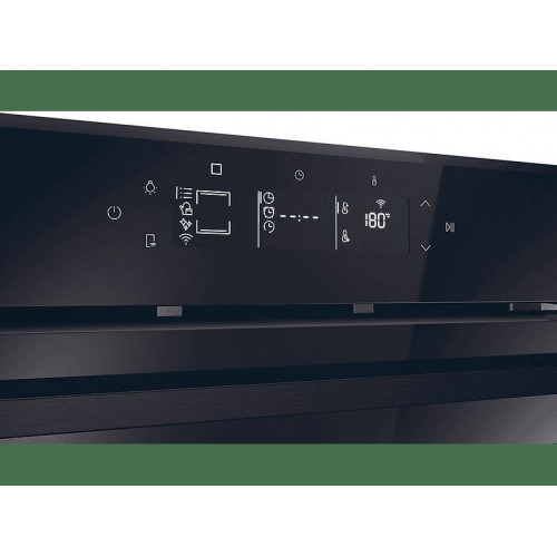 Horno - Haier ID Series 4 H6 ID46G3HTB, Multifunción, Limpieza por agua, 78 l, Guías telescópicas, 18 funciones, 60 cm, Negro