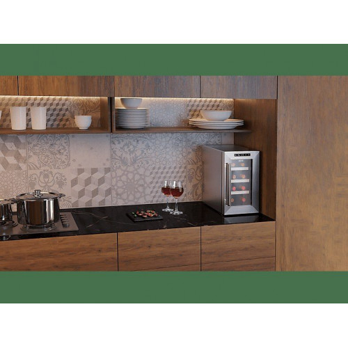 Vinoteca - Cecotec Bolero GrandSommelier 830 CoolWood, Termoeléctrico, 8 botellas, 8-18ºC, Panel táctil, Luz LED, Silver