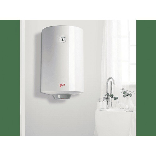 Termo eléctrico - Fais 80VRESEU2, 1.2 kW, 8 bar, 80l, IPX3, Válvula con leva, Termómetro, Blanco