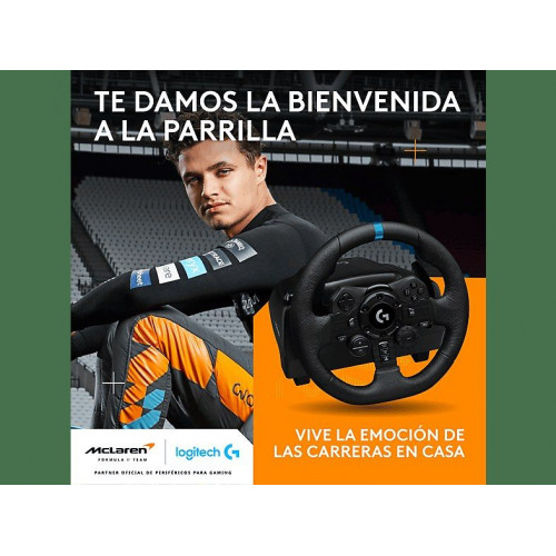 Volante - Logitech G G923 + Palanca de cambios Force Shifter, Force Feedback Trueforce, PS5, PS4 y PC, Pedales personalizables, 6 velocidades, Negro