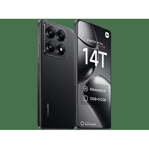 Móvil - Xiaomi 14T Pro, Negro Titanio, 512 GB, 12 GB RAM, 6.67