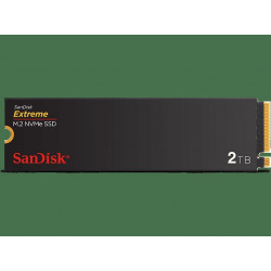 Disco duro SSD interno 2TB - SanDisk Extreme® M.2 NVMe SSD, Hasta 5150 MB/s lectura, Interfaz PCIe® Gen4, Negro